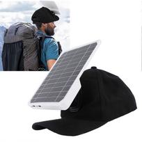 20W Solar Panel with Hat Dual USB Ports PD Fast Charge 5V Voltage Regulator for Outdoor Camping Hiking