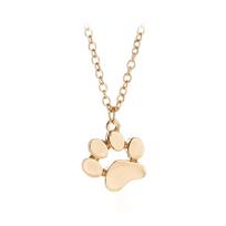 Cute Pet Paw Print Shaped Necklace Puppy Cat Dog Claws Memorial Jewelry auksas