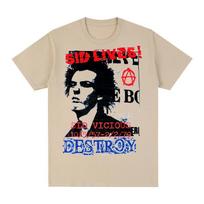 Sex Pistols Vintage TShirt Sid Vicious Hard Rock Punk Band 100 Cotton Unisexs TShirt New TShirt Womens Tshirts S