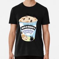 Ben Jerrys Chunky Monkey Aesthetic Ice Cream Premium T Shirt M 2XL S įvairiaspalvis