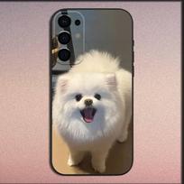 Pet Pomeranian Dog Phone Case For Samsung S25,S24,S21,S22,S23,S30,Ultra,S20,Plus,Fe,Lite,Note,10,9,5G Black Soft Cover Samsung S24