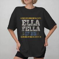 Ella Fella The Dandelion Tour Choosin Texas Country Ellas Fellas Club Graphic Printed T Shirts for Unisex Women  100 Cotton S
