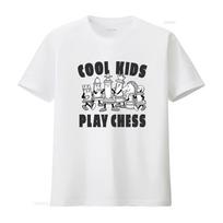 Cool Kids Play Chess 100 Cotton T Shirt Fun Game Player Design for Lovers vintage Washed Unisex streetwear fashion Comfortable S įvairiaspalvis