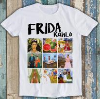 Frida Kahlo Artworks Paints Collage Limited Edition Funny Gift Tee T Shirt M1593 S įvairiaspalvis