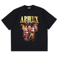 Unisex's T-Shirt Aphex Twin Graphic 100% Cotton Oversized Vintage Harajuku Short Sleeve Tops Tees Aesthetic Y2k Streetwear Clothing S