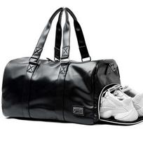 Men's Cylindrical Duffel for Gym & Outdoor Activities small šalta juoda spalva