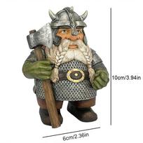 Žavingas Vikingas Viktoras Šiaurės Nykshtukas Kaukas Sodas Statula Kieme Amatas Vejos Dekoracija