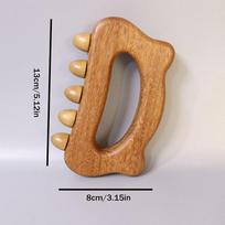 Wooden Handheld Massage Roller - Multi-Point Body Relaxation Tool for Muscles, Back & Neck