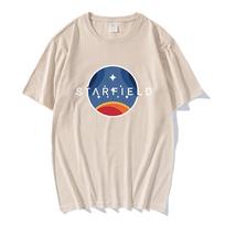 Starfieldd Game Design T-shirt Short Sleeve Cotton Soft Tshirts Unisex Streetwear Summer Loose O-neck Fashion Tees Graphic Merch S įvairiaspalvis
