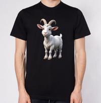 Cute Baby Goat T-Shirt Men Women Unisex Top S įvairiaspalvis