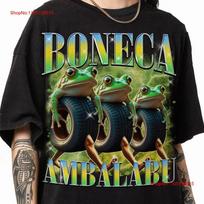 Boneca Ambalabu Bootleg Rap T Shirt Brain RoT Italian Brainrot Meme Silly vintage Washed Top For Everyday Wear designer clothes S įvairiaspalvis