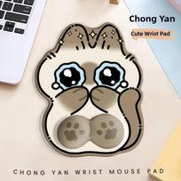 Big-eyed Cat Mouse Pad Non-Slip Soft Wrist Rest Typing Pad Dirt-resistant Comfortable Ergonomic Mouse Pad For Computer Office
