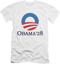 Popfunk Obama 2028 Apskritimas Unisex Suaugusiųjų Drobės Prekės ženklo Marškinėliai S įvairiaspalvis