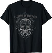 Guns N' Roses Skull Floral T-Shirt T-Shirt S įvairiaspalvis