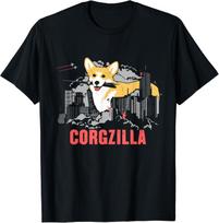 _Corgzilla_ Funny Dog Corgi Lover Gift Unisex T-Shirt S įvairiaspalvis