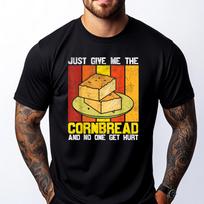 Just Give Me Cornbread Holiday Thanksgiving Mens Designer T Shirt Mans Men's Clothing EU SIZE Graphic S įvairiaspalvis