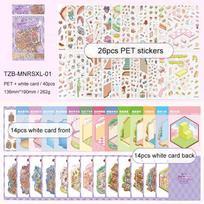 JIANWU The Sims 3.0 Series Cute House Landscape Material Collage Scrapbooking PET Sticker Book Creative DIY Journal Stationery