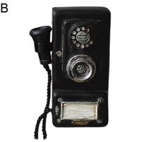 Senovinis nuskuręs sieninis laikiklis Telefonas Craft Art Bar Club Ornament Home Decoration B juoda