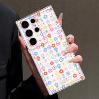 Case for Samsung Galaxy S26 S24 S20 Plus S22 FE S23 Ultra Note 20 Ultra 10 S21 S25 Edge Phone Cover Bow Flower Puppy Galaxy S24 FE