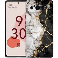 Watercolor Marble Phone Case For Google Pixel 9 8 9A 8A 7 7A 6 Pro XL 6A 5G Black Soft Back Luxury TPU Cover For Pixel 6