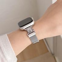 Compatible with Apple Watch 10/11: Puppy & Kitten Milanese Mesh Strap with Magnetic Buckle S10/11 42mm: 38/40/41mm Compatible