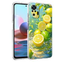 Transparent Phone Case for Redmi 14C 13C 10C 10 9 Note 13 12 11 K50 K40 Plus Pro 5G Soft TPU Summer Fruit Lemon Flower Pattern for Redmi 14C