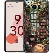 Luxury TPU Phone Case For Google Pixel 9 8 8A 7 7A 6 Pro XL 6A 5G Read Books illustration Black Soft Back Cover For Pixel 6