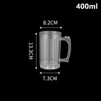1PCS Anti-fall Beer Cup Home Office Bar Tea Juice Coffee Mugs 400ml/600ml Creative Transparent Acrylic Water Cup Large Capacity