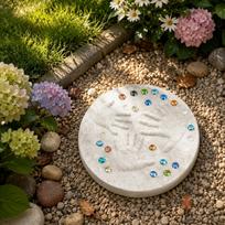 Creative Footprint Stepping Stone Set for Garden Yard Handmade Memorial Decorative Paving Stones Outdoor Pathway Accessories One Size