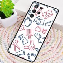 Barber Scissors Hairstylist Salon print Phone Case for Samsung Galaxy note 10 pro S26 Ultra S23 S24 FE S25 S21 S22 PLUS Cover Galaxy S24 FE