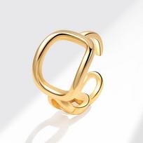 Punk Irregular Twisted Chain Open Ring Fashionable Trendy Index Finger Ring For Women Personalized Accessory opening adjustable auksas