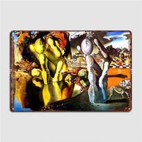 DORA Tin Sign Metamorphosis Of Narcissus Salvador Dali Metal Plaque Poster Club Party Garage Club Decoration Garage Decoration Tin Sign Poster 20x30cm（7.8x11.8inch）