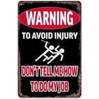 DORA Tin Sign Sarcastic Workplace Job Warning Metal Plaque Vintage Office Decor Home Art Accent for Employee  Humor Fans 20x30cm（7.8x11.8inch）