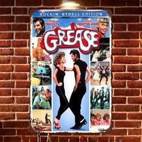 Mfoever Tin Sign HD Metal Tin Sign Grease Rockin Rydell Edition Movie Poster Retro Wall Decor for Home Theater Man Cave s Musical Film Fan G 20x30cm
