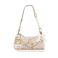 COACH shoulder bag [Customized bag] Teri 24 classic presbyopic Logo zipper closure, pendant, scarf, bow, printing, extension Zhiqinghuan basic model balta