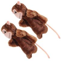 Animal Hand Puppet Monkey Toy for Interactive Storytelling 2Pcs Set