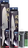 Kai Corporation Seki Magoroku Knife Knife Ceramic Sharpener (kai) Takumi-So 3-Piece Set [Santoku AB-5156], [Petty AB-5163], [Diamond & AP-0308]