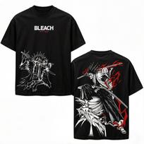 Zaraki Kenpachi BLEACH Anime T-shirt for Men's Clothing Manga Y2k Oversized T Shirt Cotton Casual Tees Tops S