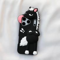 Horse Shape Phone Case 3D Cartoon Pony Phone Case Soft Silicone Shockproof Phone Protector Cover for iPhone 17 Pro Max/17Pro/17 17 Pro Max juoda