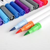 „Copic“ žymekliai piešimo dažų rinkiniui „Fineler Brush Pen“ šepetys meno reikmenims Spalvos studentų akvarelės architektūros žymekliams 12pcs balta
