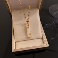 1PC Exquisite versatile necklace, women's tide temperament, Guochao new niche collarbone chain, titanium steel jewelry
