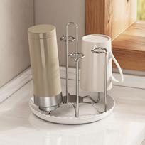 Cup Drying Rack Stand Drainer Holder with 6 Claws for Countertop Stainless Steel Bottle