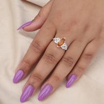 Natural Citrine Gemstone 925 Sterling Silver Jewelry Women's  Boho Ring For Gift CZR-5-4 4