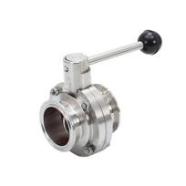 Vacuum Sanitary Butterfly Valves Stainless Steel Sanitary Clamp Butterfly Valves for Dairy Product Homebrewed Beer 1