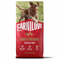 CARNILOVE ACTIVE Dog Duck & Pheasant sausas pašaras šunims, Svoris 12 kg