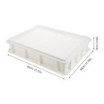 Klojamas dėžutė tešlos kildinimui, komercinės klasės plastikinis padėklas su dangčiu, vietą taupantis tešlos kildinimo indas namų kepyklai 40X30X7.5CM
