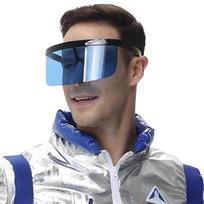 Male And Female Sunglasses, Integrated Astronaut Glasses, Universal Face Mask One Size mėlyna