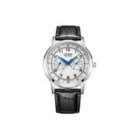 Citizen 30 metrų atsparus vandeniui Eco-Drive kvarcinis laikrodis Odinis dirželis Vyriški laikrodžiai Baltas AO9000-06B Regular Watch Box,White white