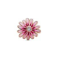 Pandora Rožinio Aukso Rožinės Ramunėlės Pakabukas Moteriški Papuošalai 788775C01 Box,Rose Gold/Pink