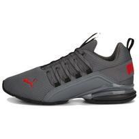 Puma Axelion Refresh Grey Red Men Sneakers Black Cool-Dark-Grey 377911-02 44.5